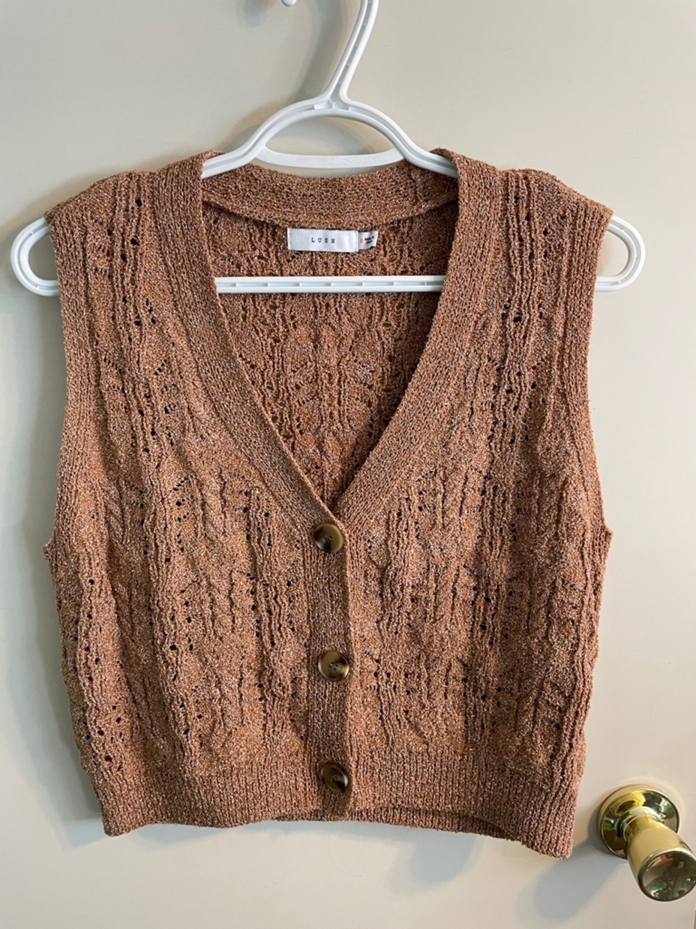 Button Front Vest S